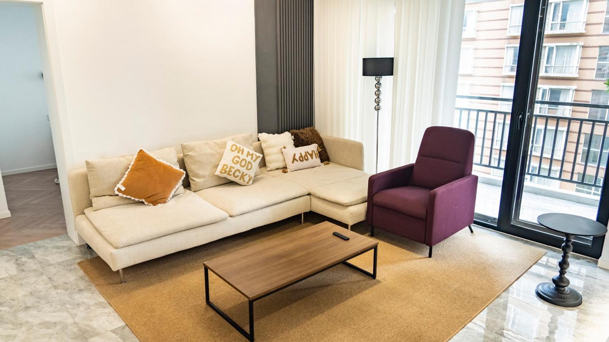 Eastern Hub - Jing'an Temple Branch Art Spacious 3-bedroom, Sunny House With 2 Balconies Appartamento Shanghai